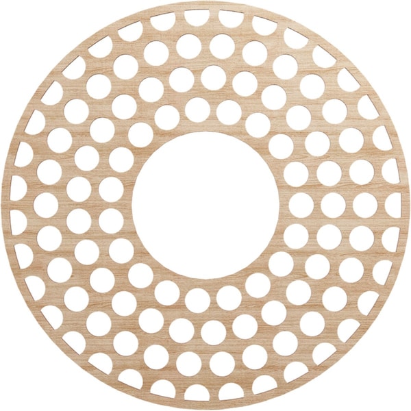 Ekena Millwork Fink Wood Fretwork Pierced Ceiling Medallion, Alder, 30"OD x 10 7/8"ID x 3/8"T CMWP30X30X0375FFAL - main